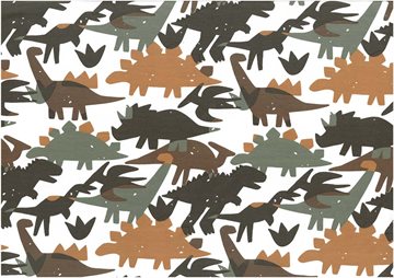 dino stof, stof med dinosauruser